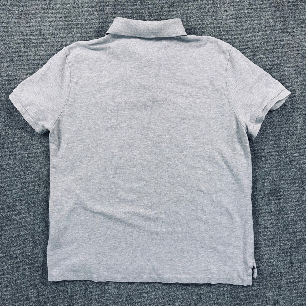 Polo Ralph Lauren Men's L Gray Custom SLIM FIT Big Pony Polo Shirt Preppy Casual - Picture 3 of 9